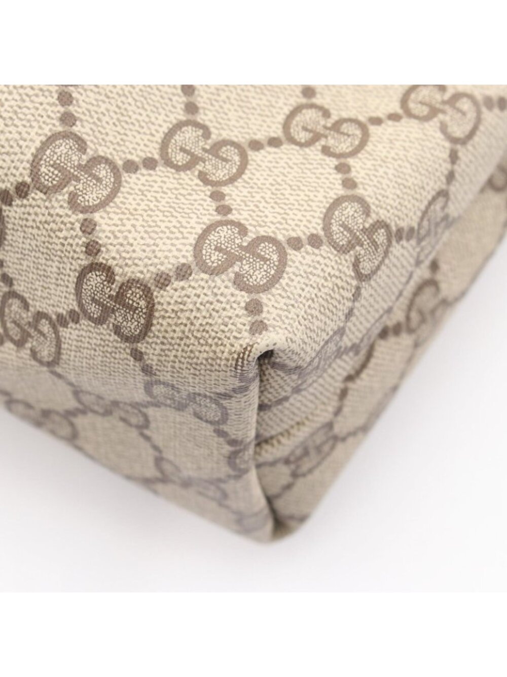 Gucci Tote Vintage Sherry Line GG Plus Beige Canvas Leather - Picture 5 of 8